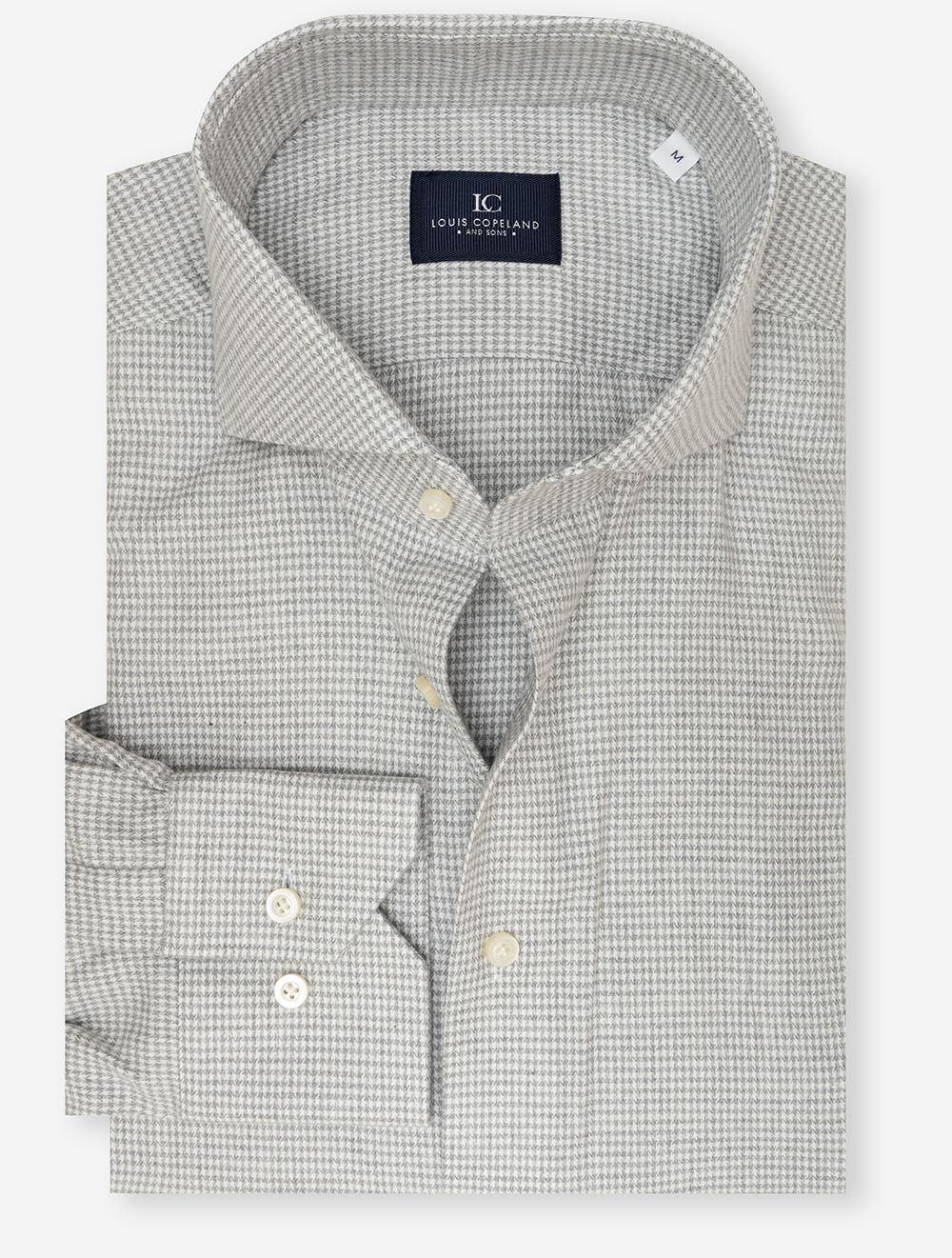 Houndstooth Flannel Shirt Stone