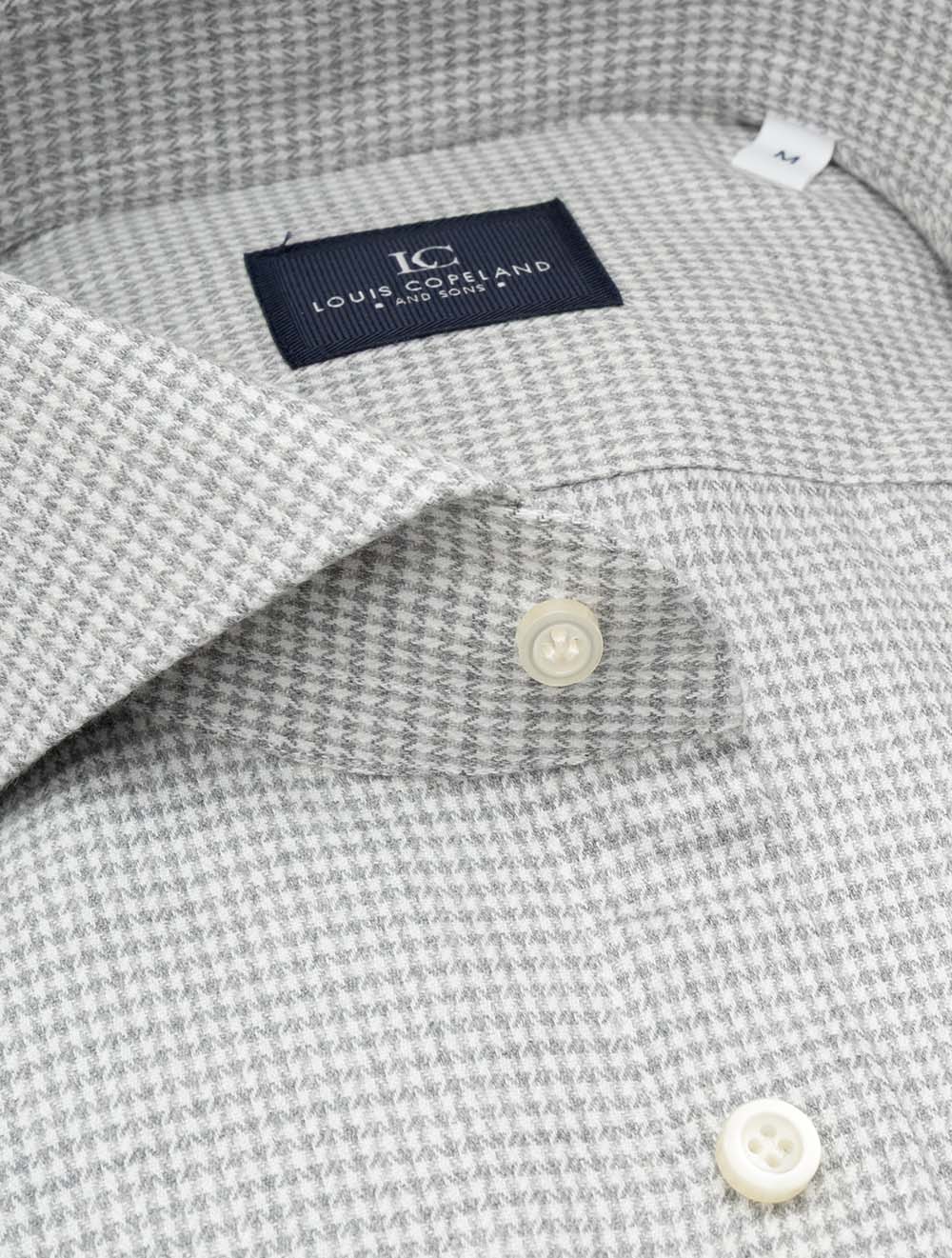 Houndstooth Flannel Shirt Stone