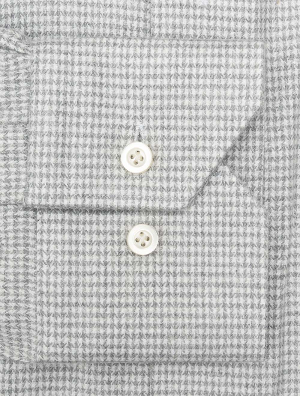 Houndstooth Flannel Shirt Stone