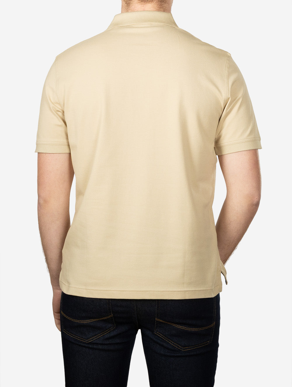 Regular Contrast Piqué Short Sleeve Polo Shirt Oat Beige