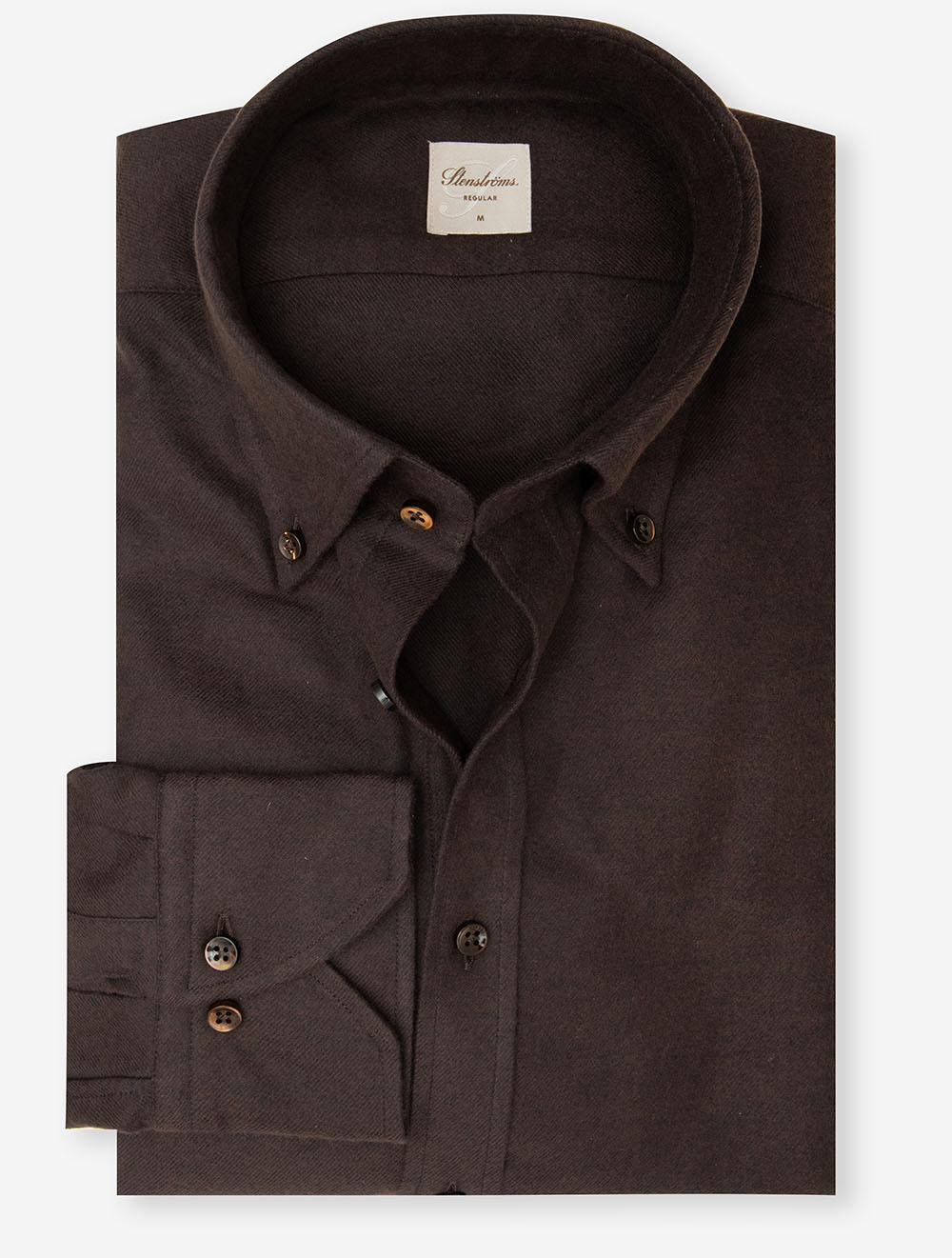 Regular Flannel Shirt Brown