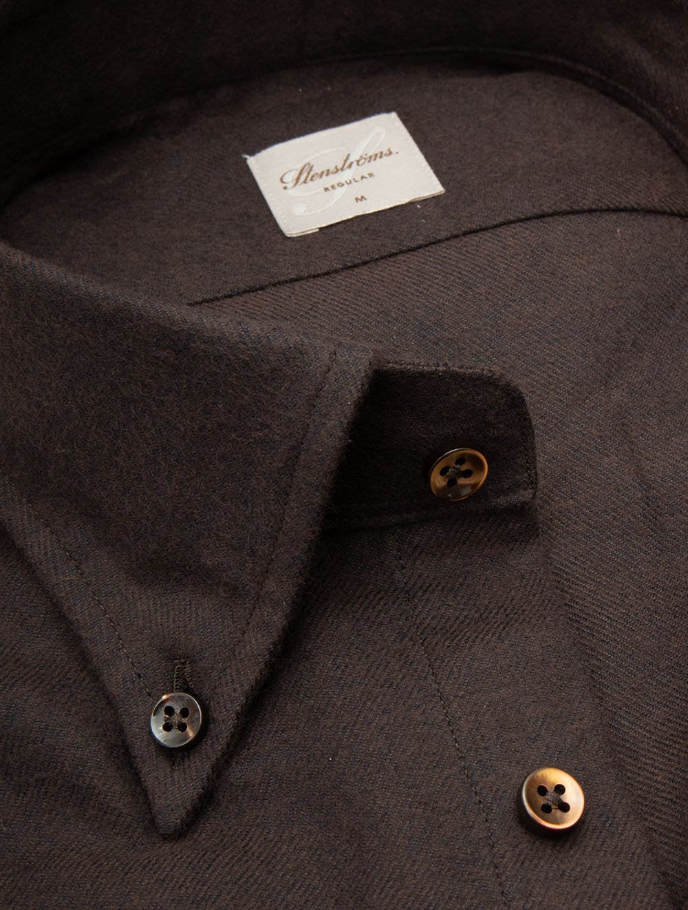 Regular Flannel Shirt Brown