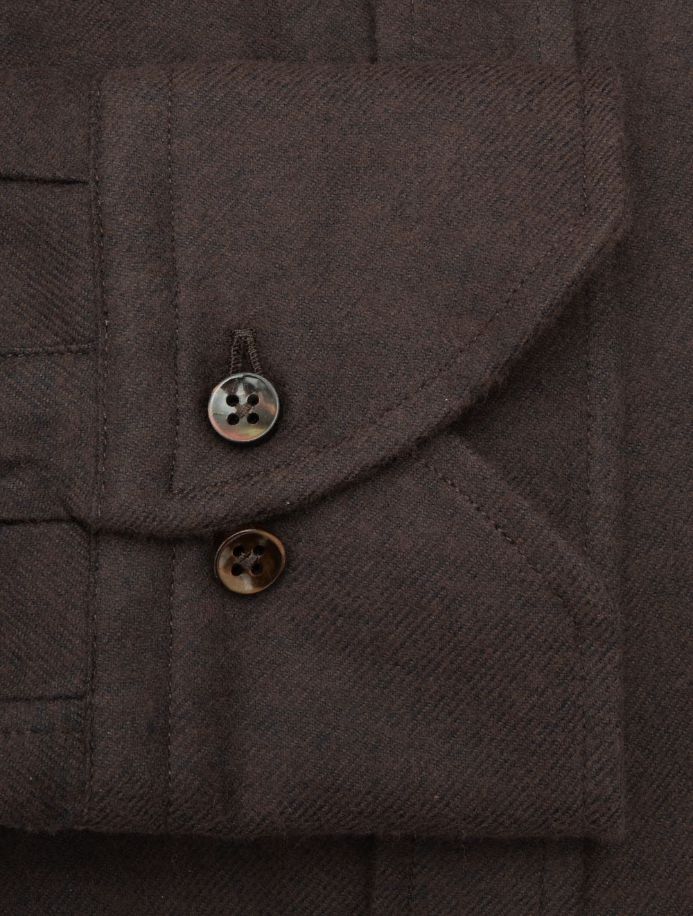 Regular Flannel Shirt Brown