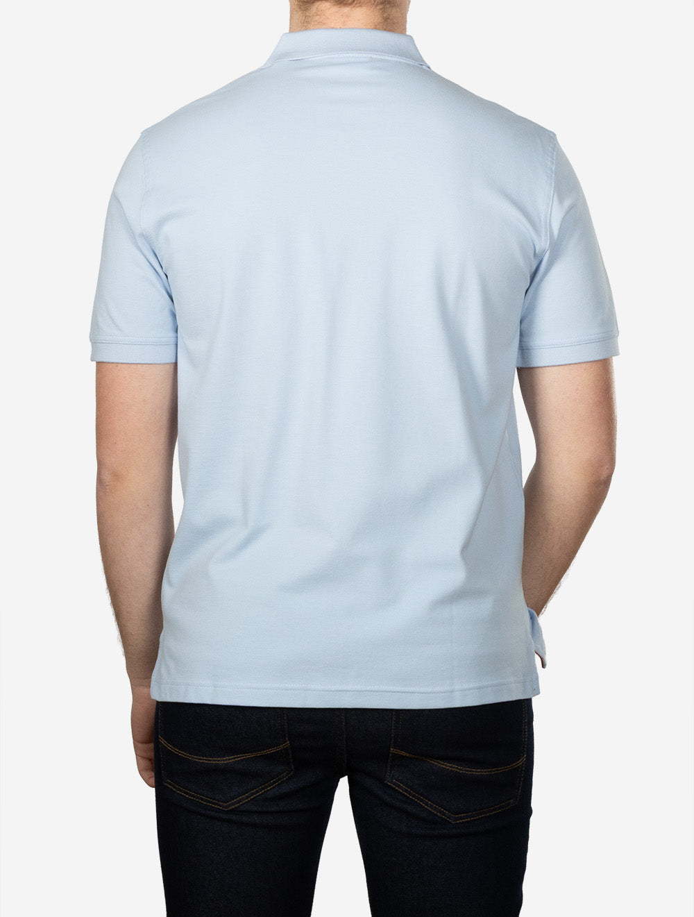 Regular Contrast Piqué Short Sleeve Polo Shirt Fresh Blue