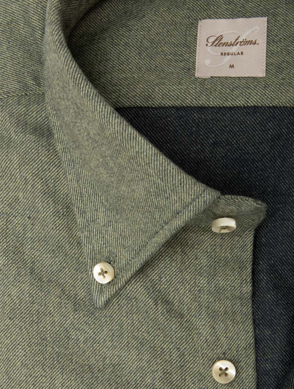 Regular Flannel Shirt Green