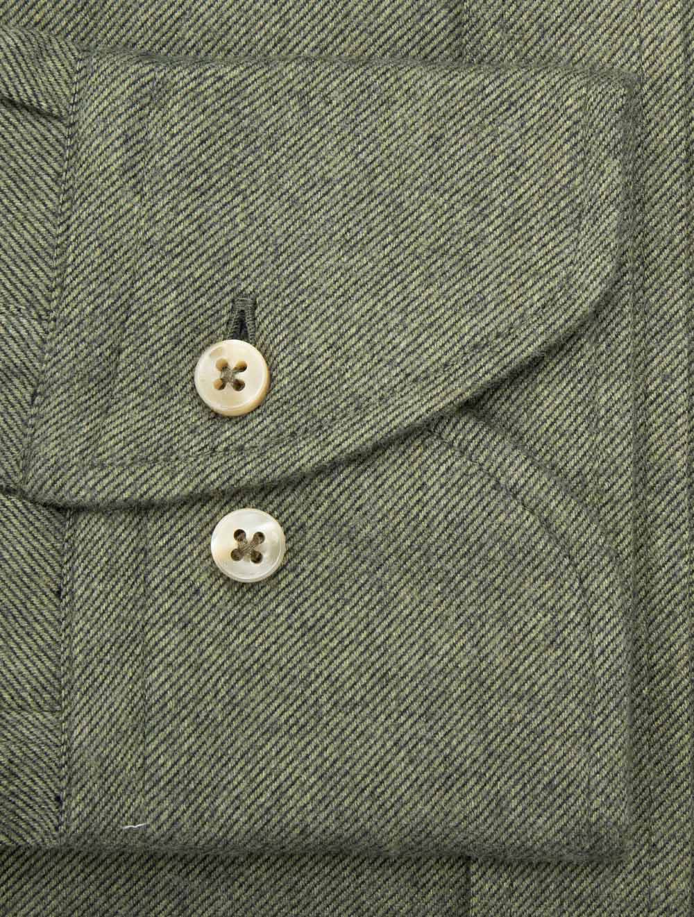 Regular Flannel Shirt Green