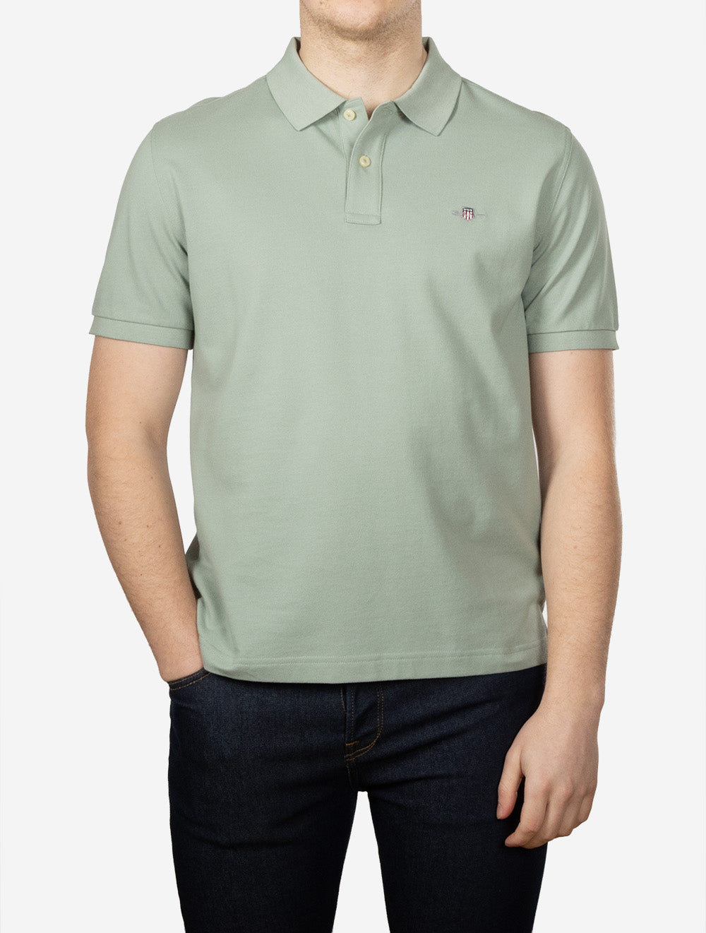Regular Shield Piqué Polo Ceramic Grey
