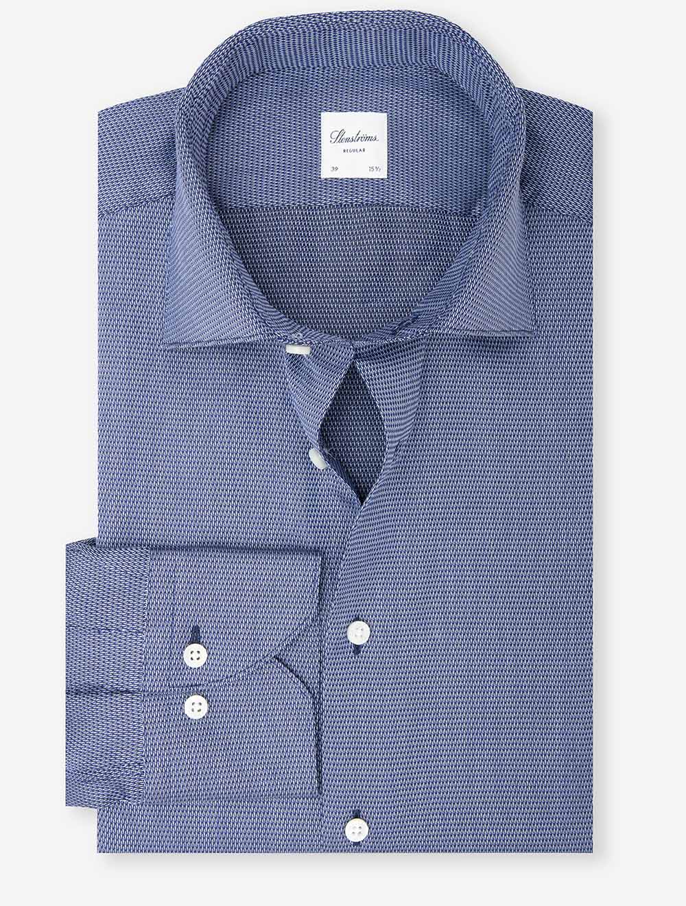 Regular Pattern Twill Shirt Navy