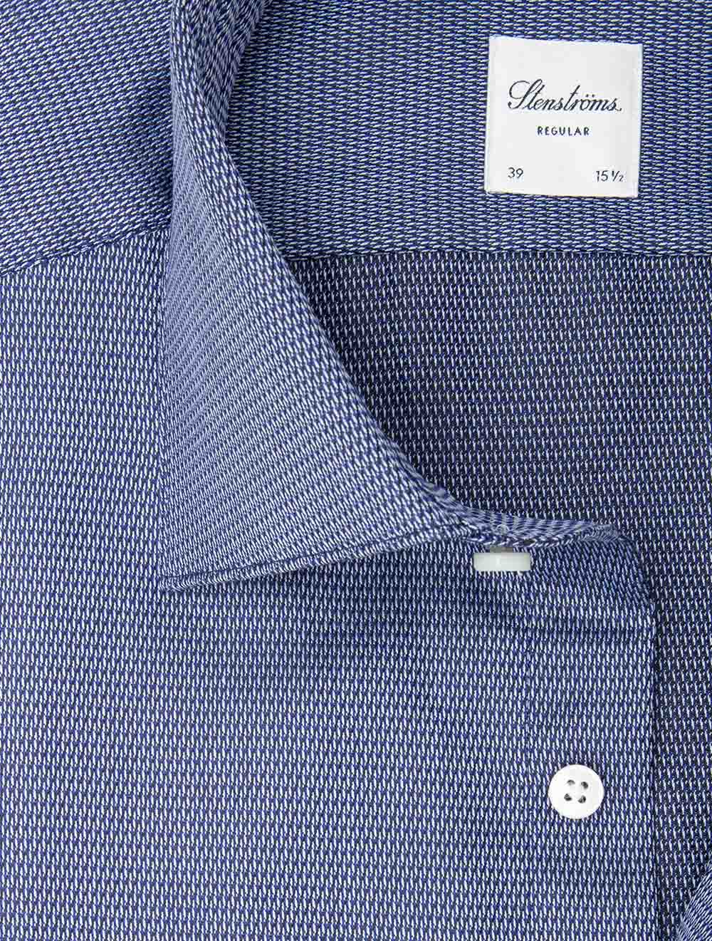Regular Pattern Twill Shirt Navy