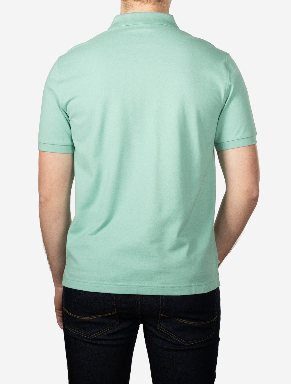 Regular Shield Short Sleeve Piqué Polo Shirt Muted Turquoise