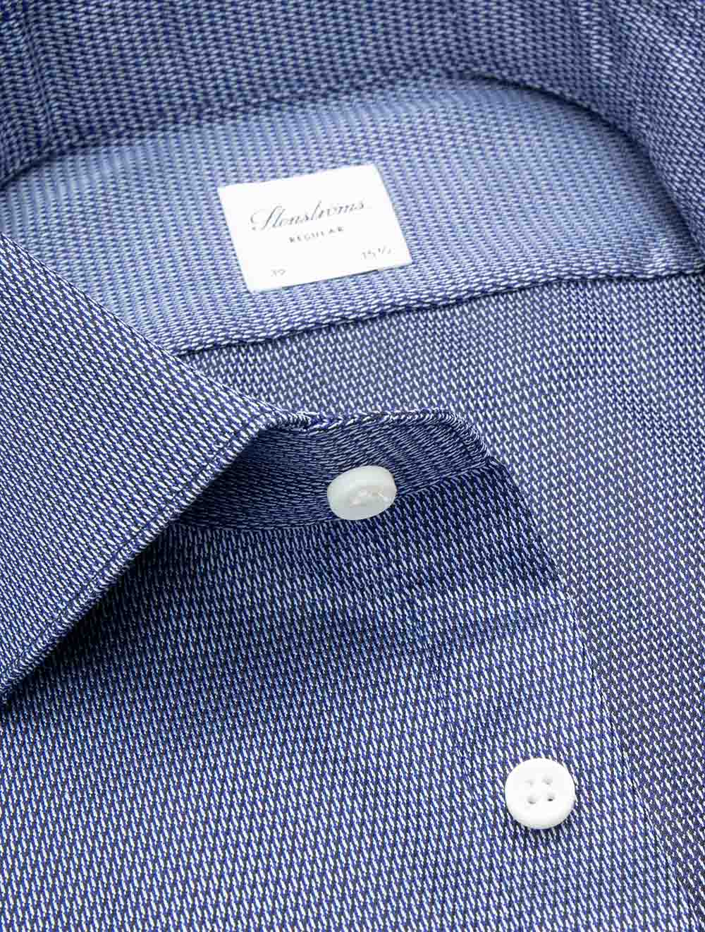 Regular Pattern Twill Shirt Navy