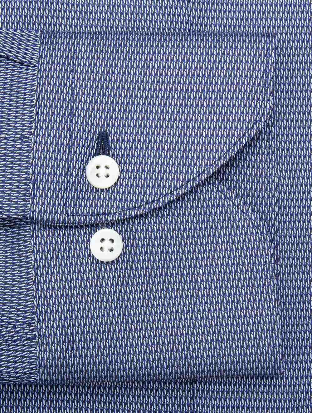 Regular Pattern Twill Shirt Navy