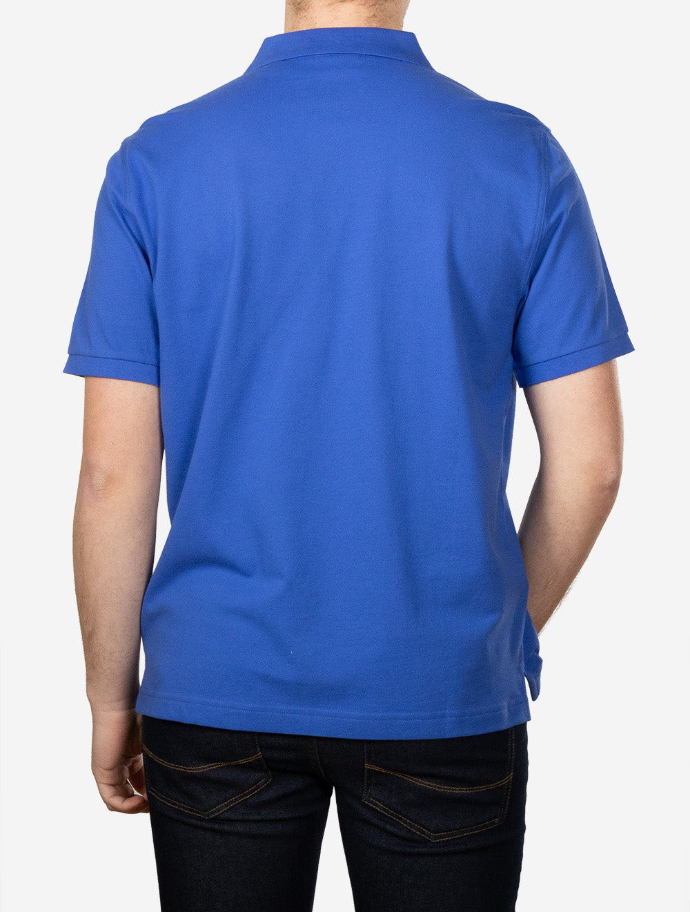 Regular Shield Short-Sleeve Piqué Polo Royal Blue