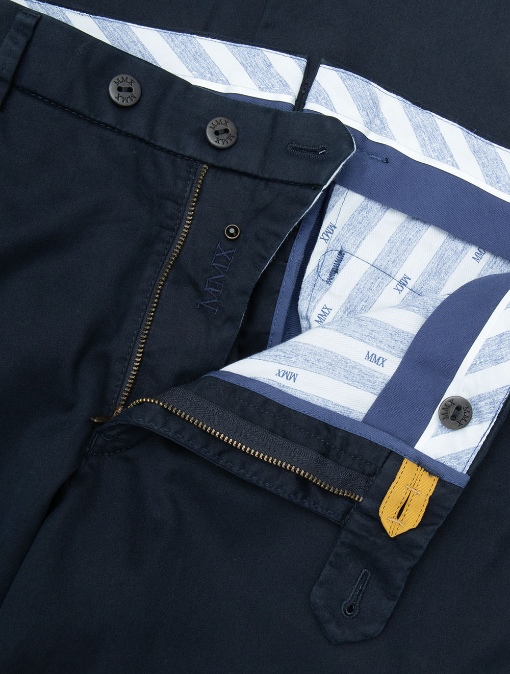 Chino en coton Sea Island bleu marine