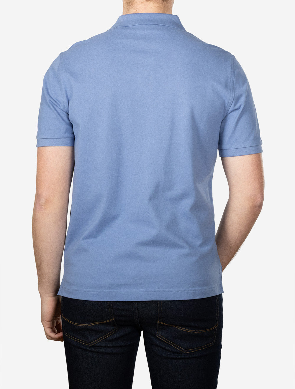 Regular Shield Piqué Polo Faded Denim