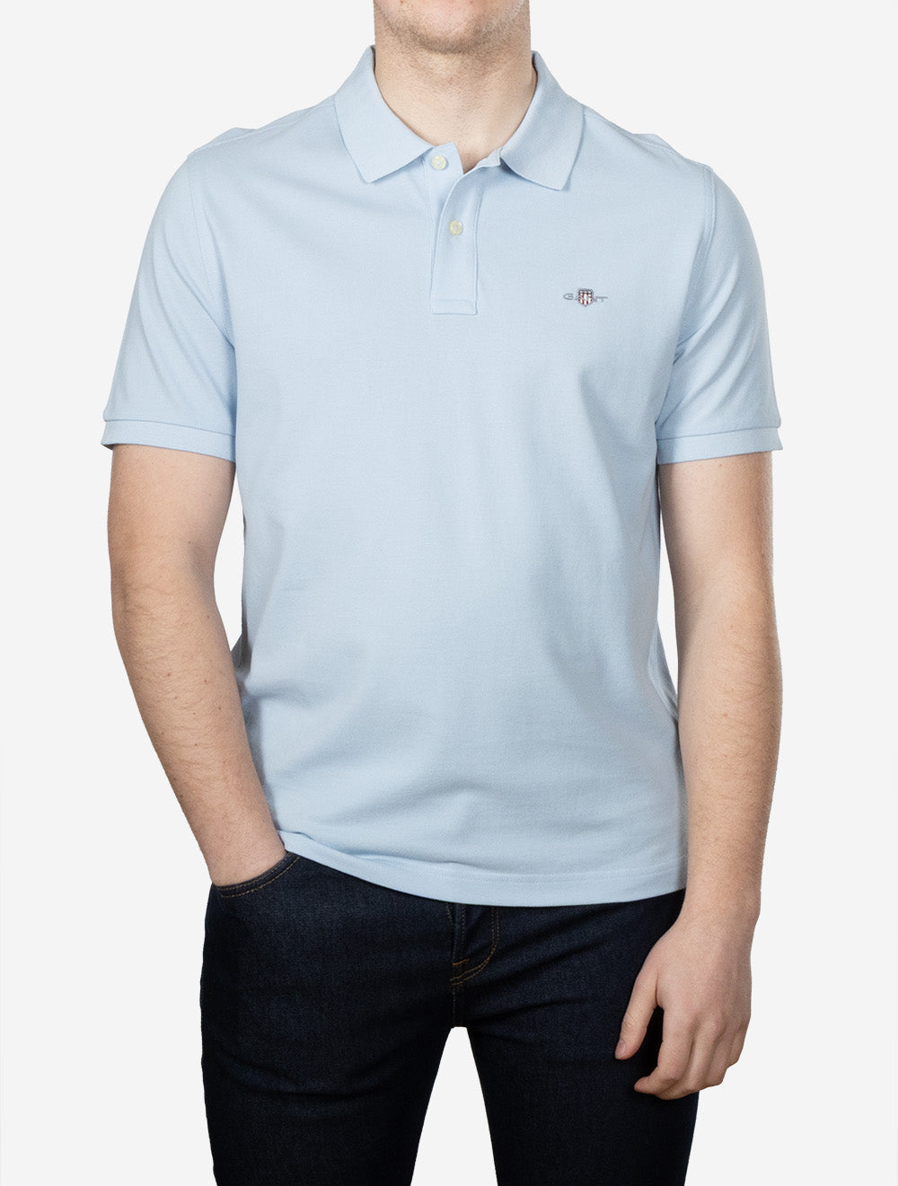 Regular Shield Piqué Polo Fresh Blue