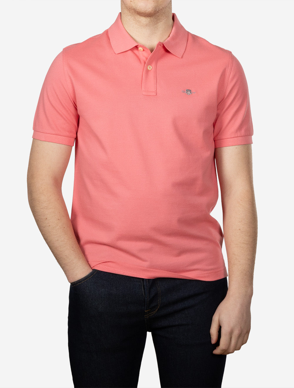 Shield Piqué Regular Fit Polo Shirt Rose Pink