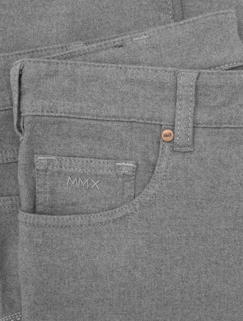 Pantalon chino gris Falco à 5 poches