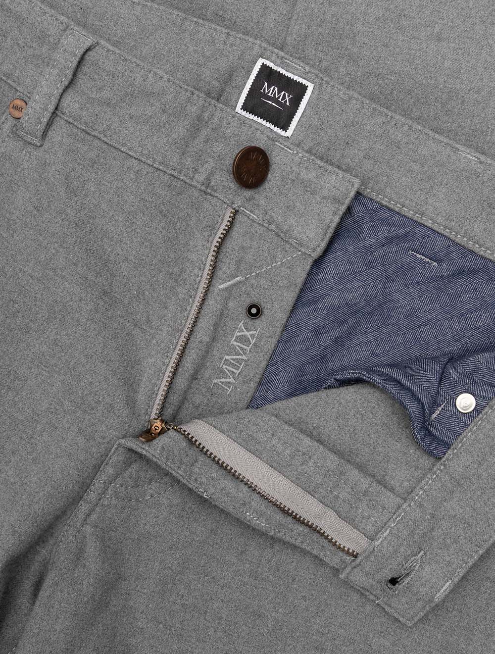 Pantalon chino gris Falco à 5 poches