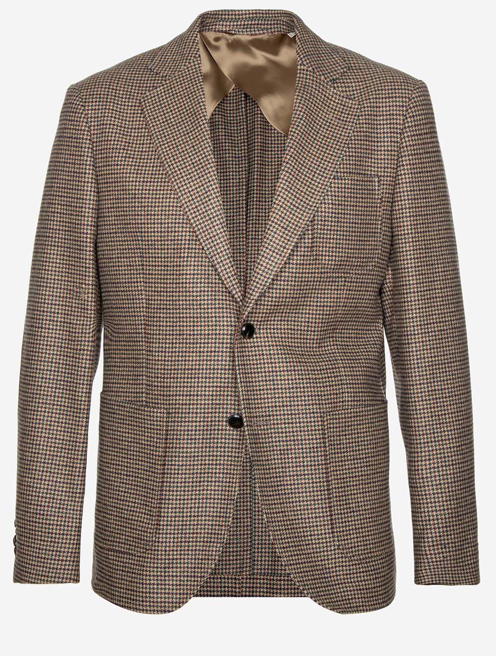 Houndstooth Check Blazer Light Taupe