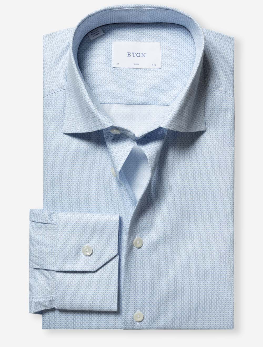 Slim Geometric Shirt Blue