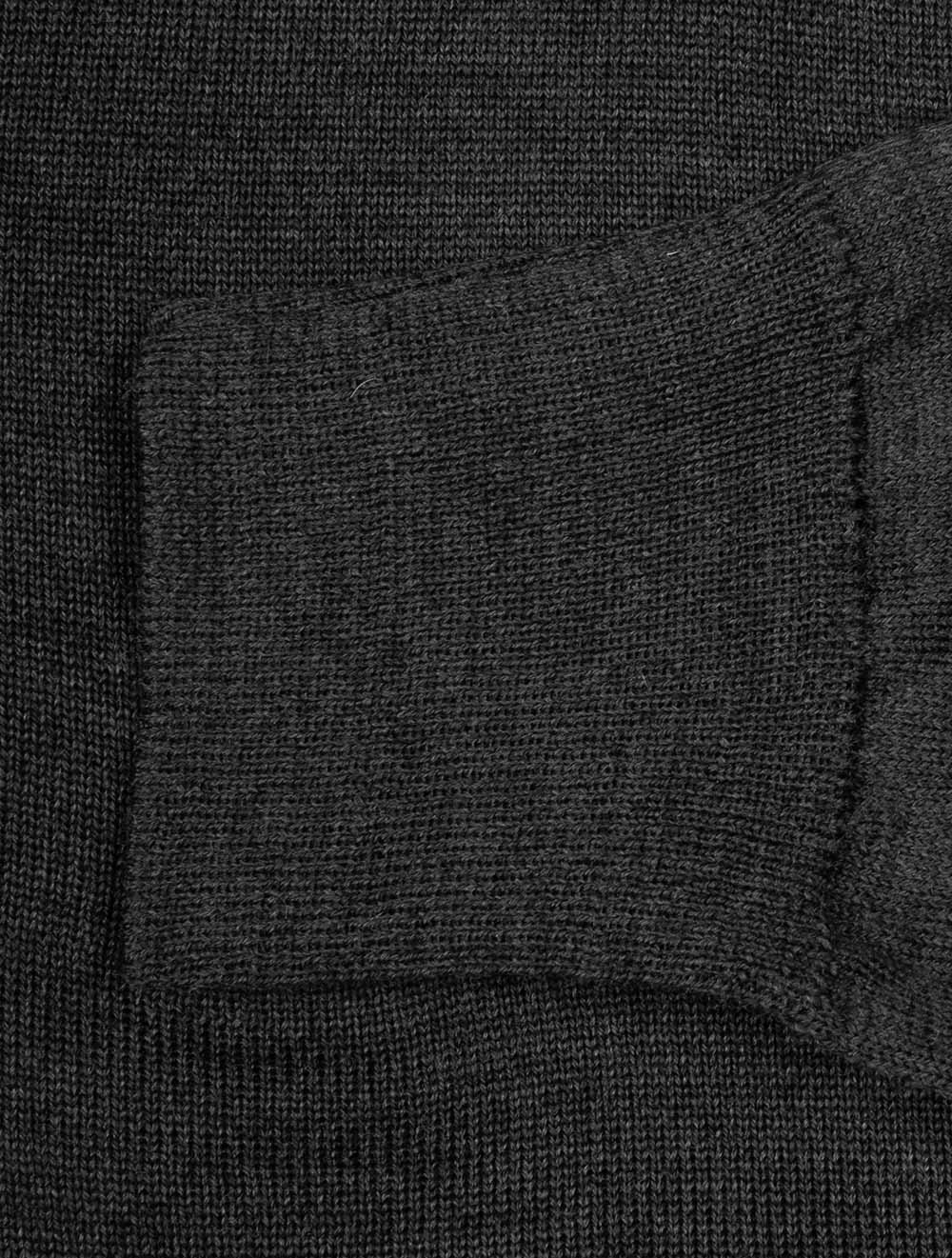 Merino Long Sleeve Polo Antracite