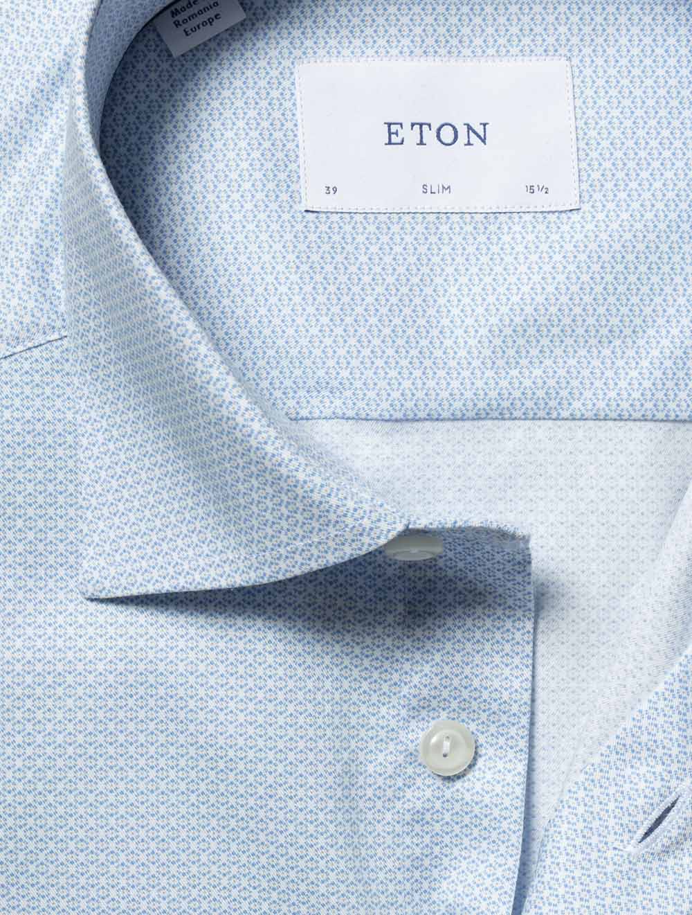 Slim Geometric Shirt Blue