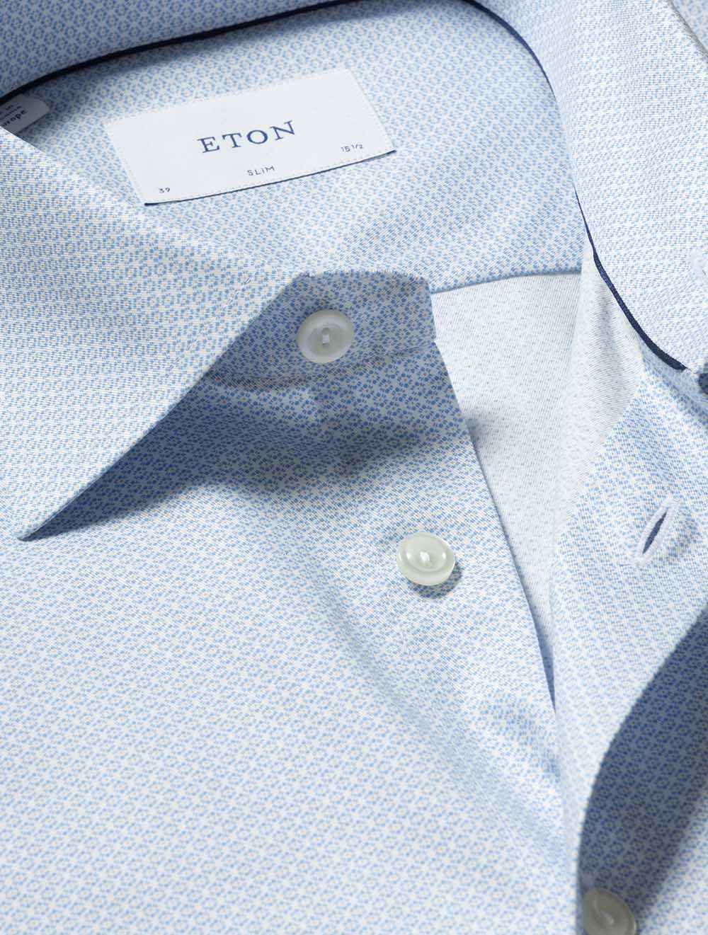 Slim Geometric Shirt Blue