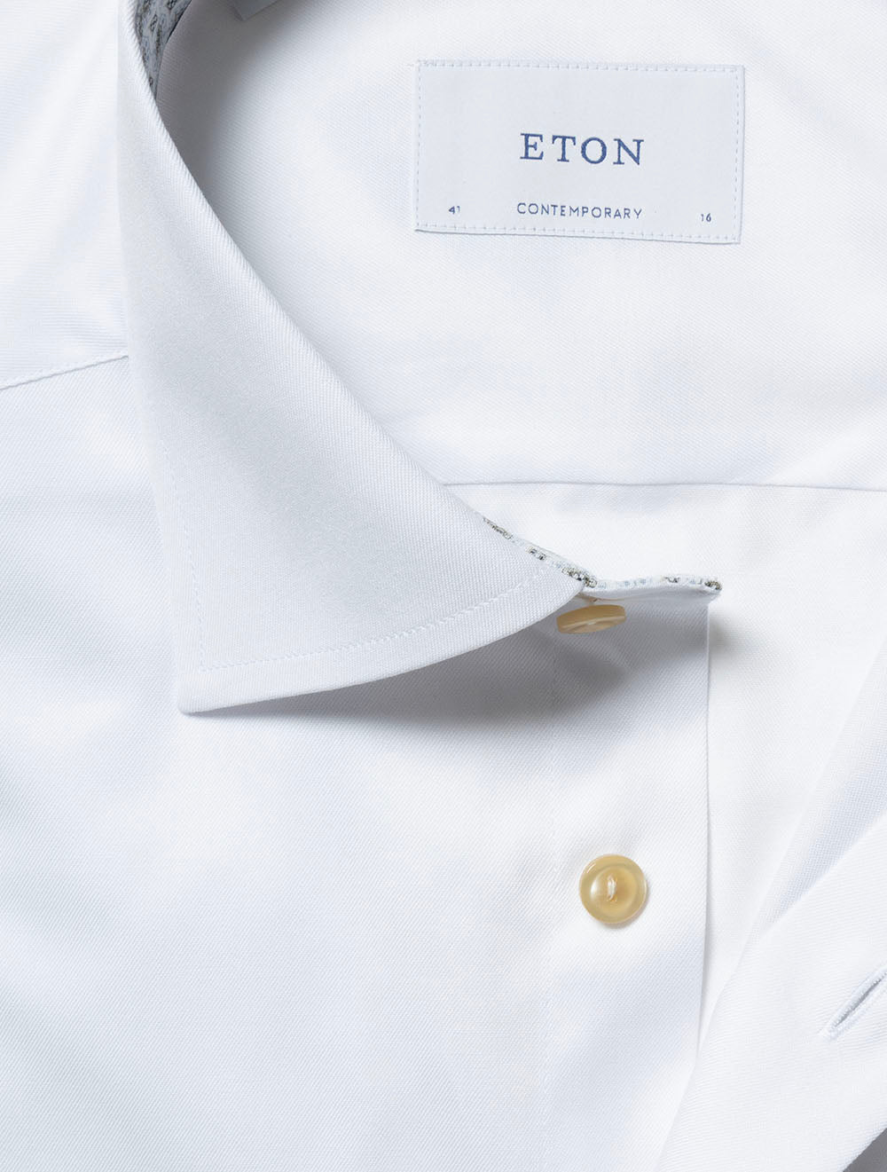 Contemporary Geo Inlay Shirt White