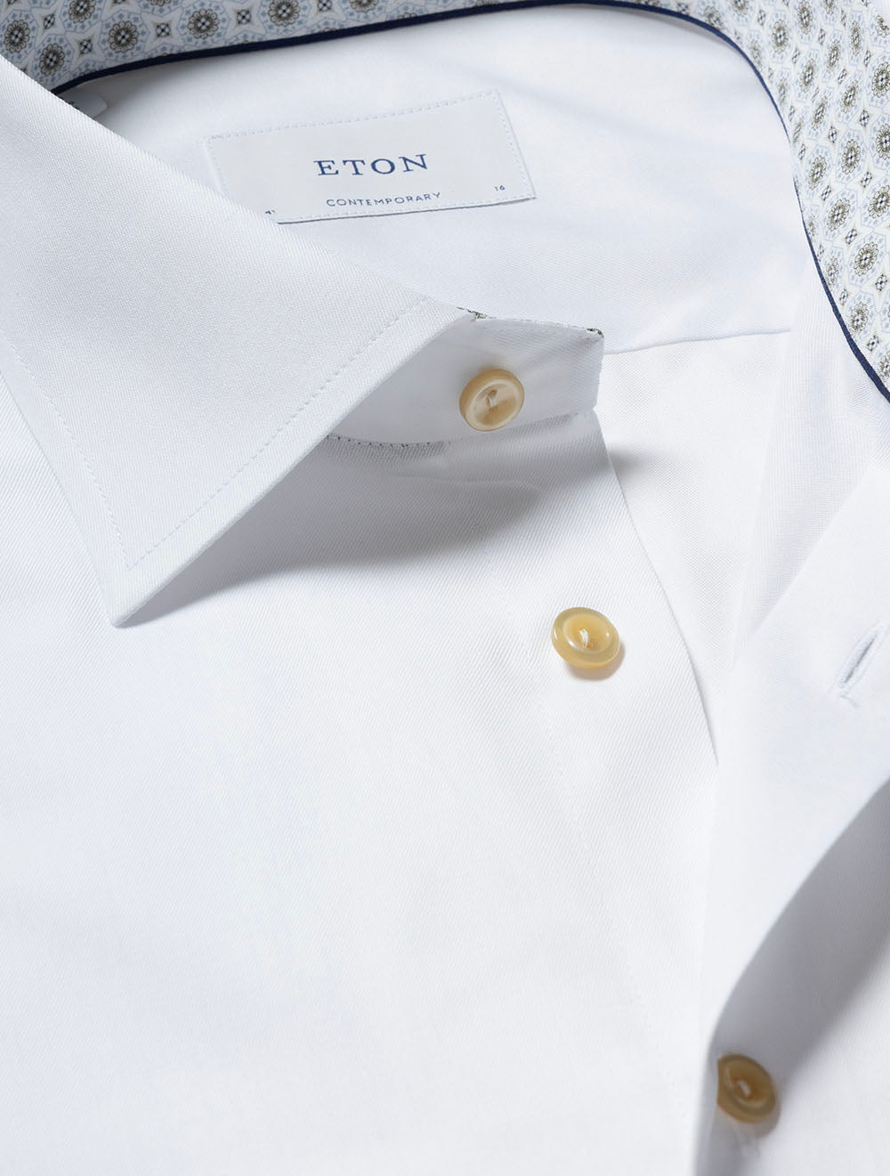 Contemporary Geo Inlay Shirt White