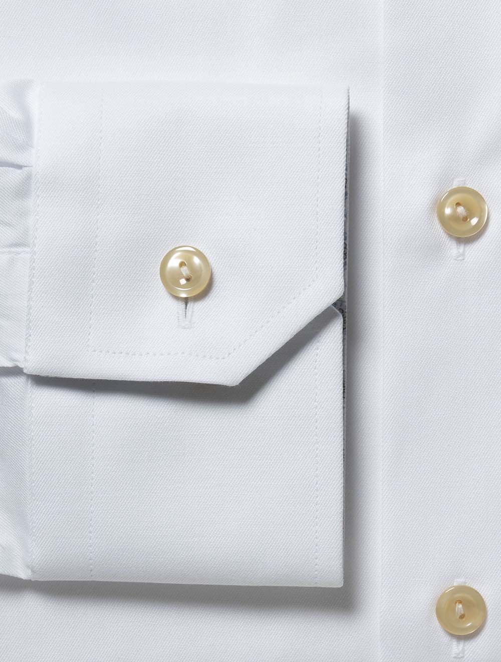 Contemporary Geo Inlay Shirt White