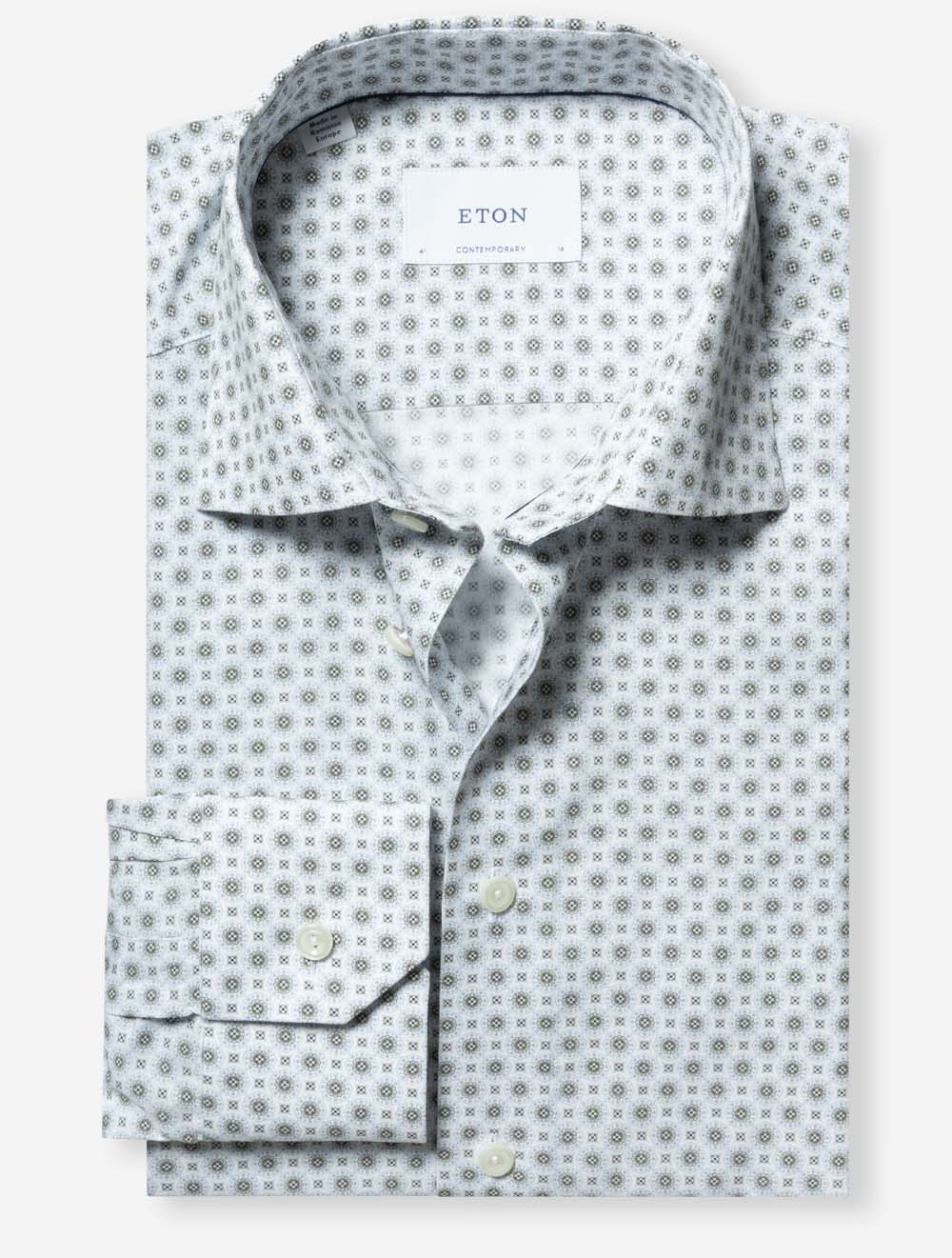 Contemporary Geometric Pattern Shirt Multi