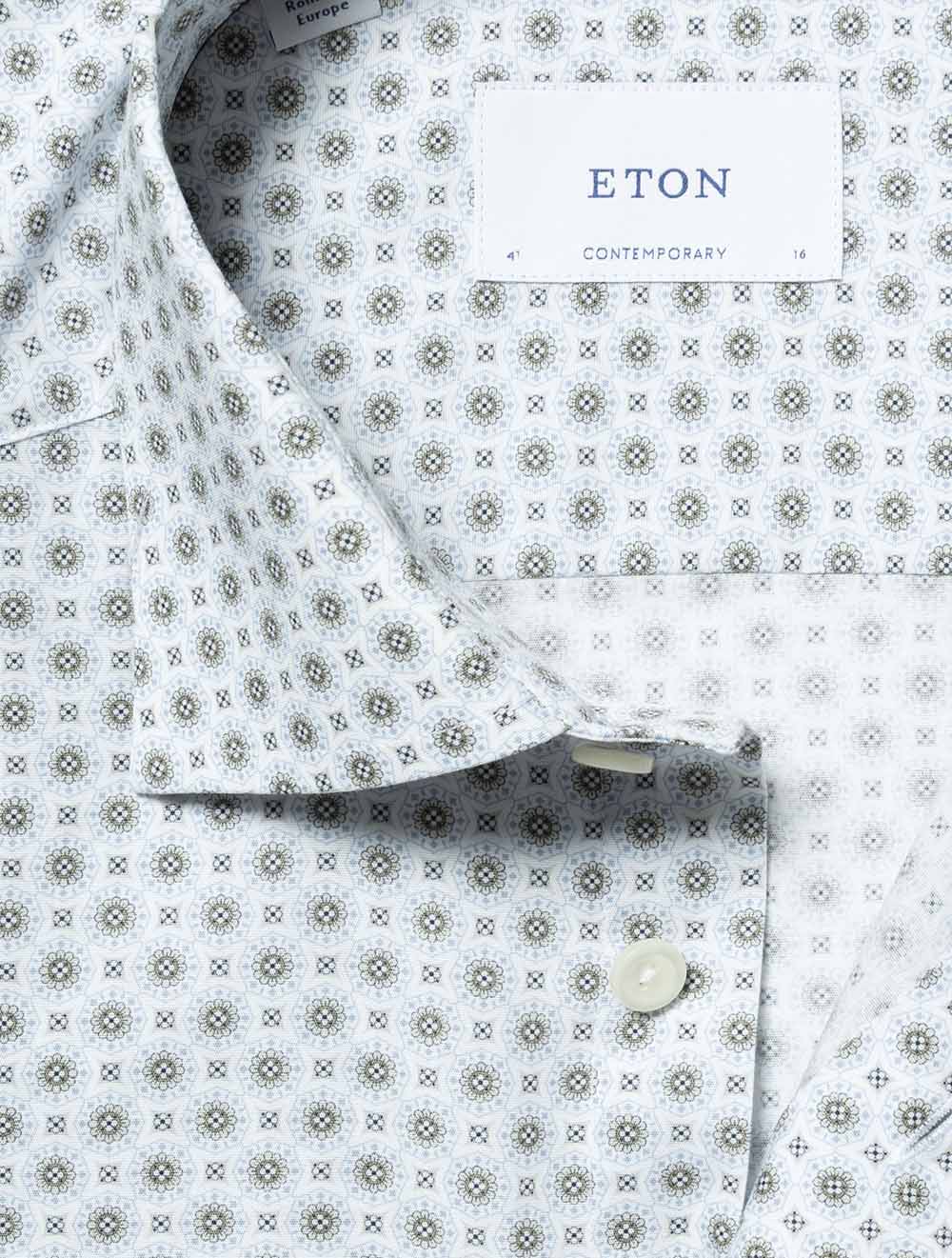 Contemporary Geometric Pattern Shirt Multi
