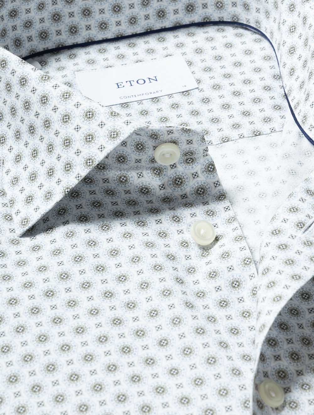 Contemporary Geometric Pattern Shirt Multi