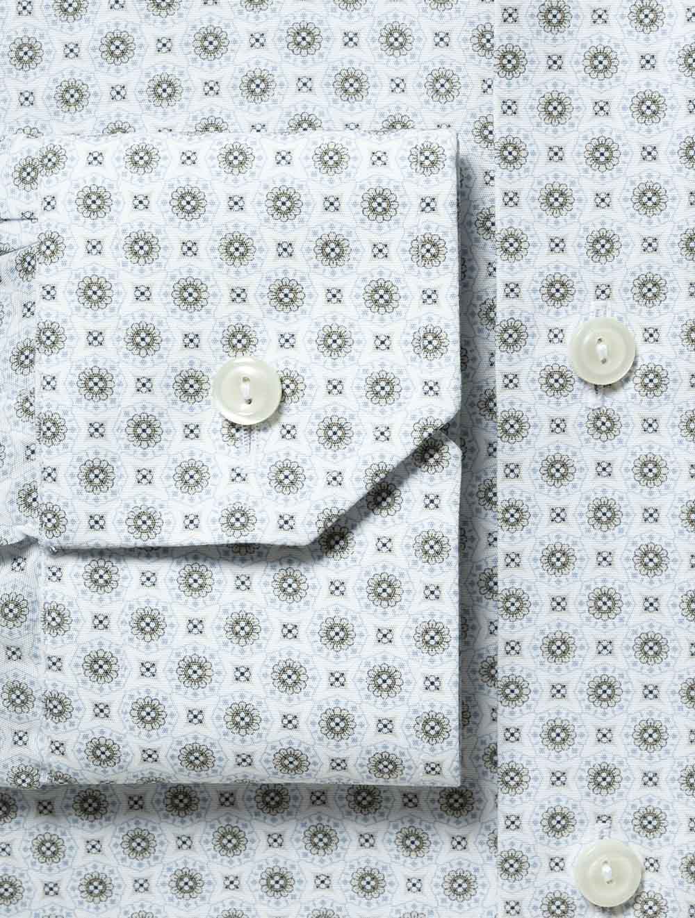 Contemporary Geometric Pattern Shirt Multi