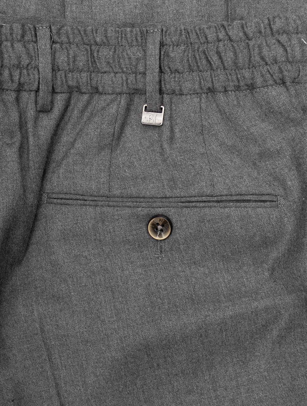 Flannel Drawstring Chino Grey