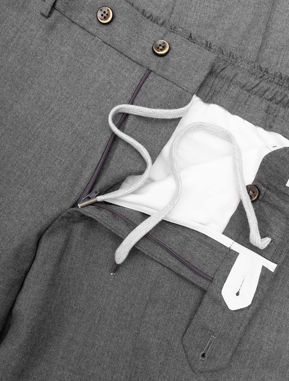 Flannel Drawstring Chino Grey