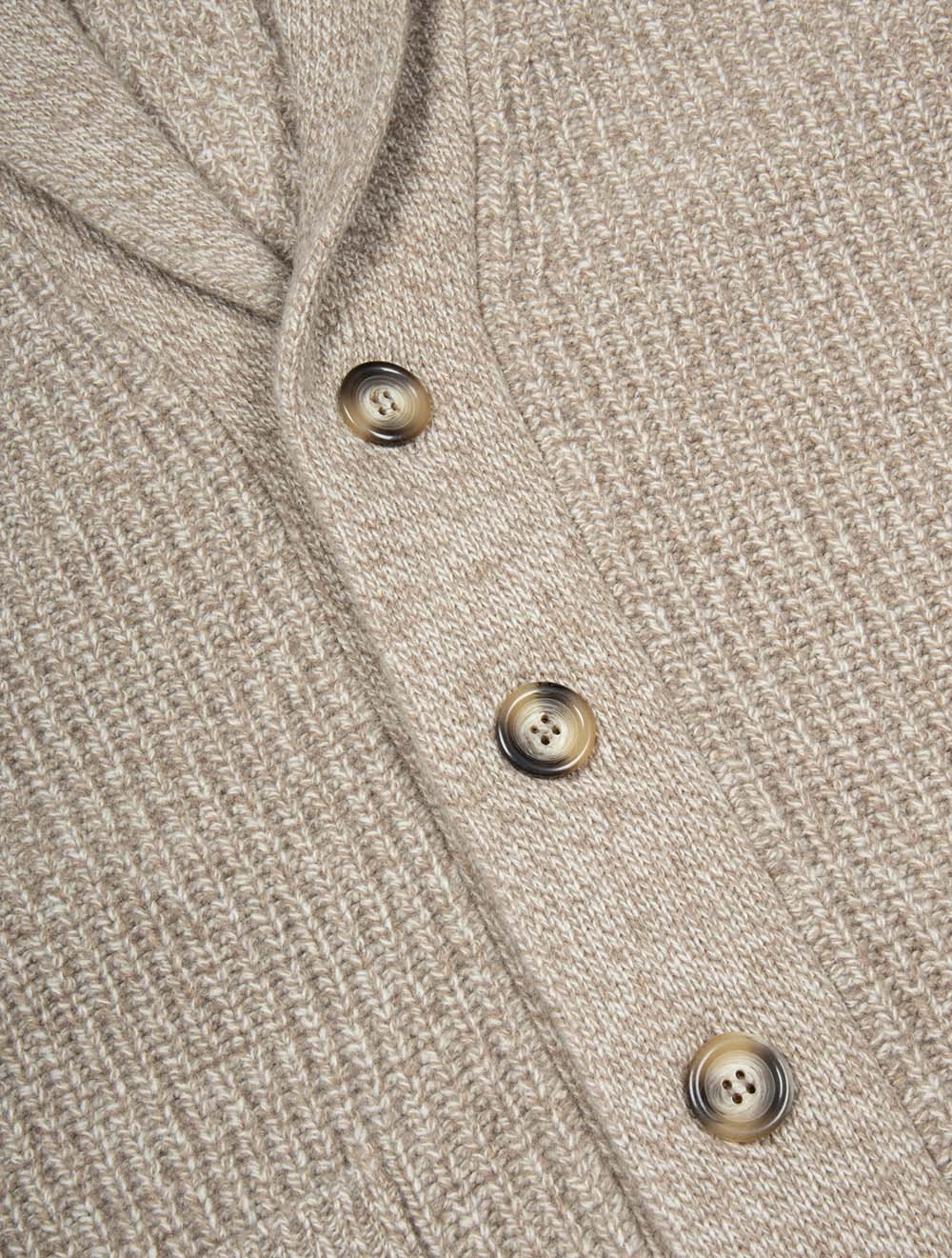 Gilet châle marron
