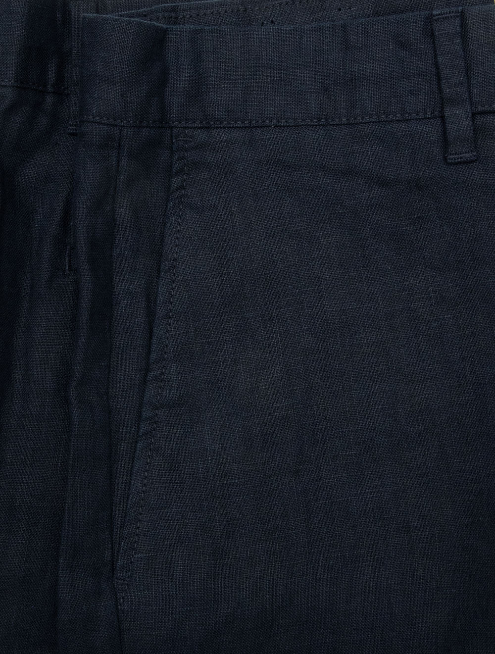 Regular Linen Drawstring Shorts Evening Blue