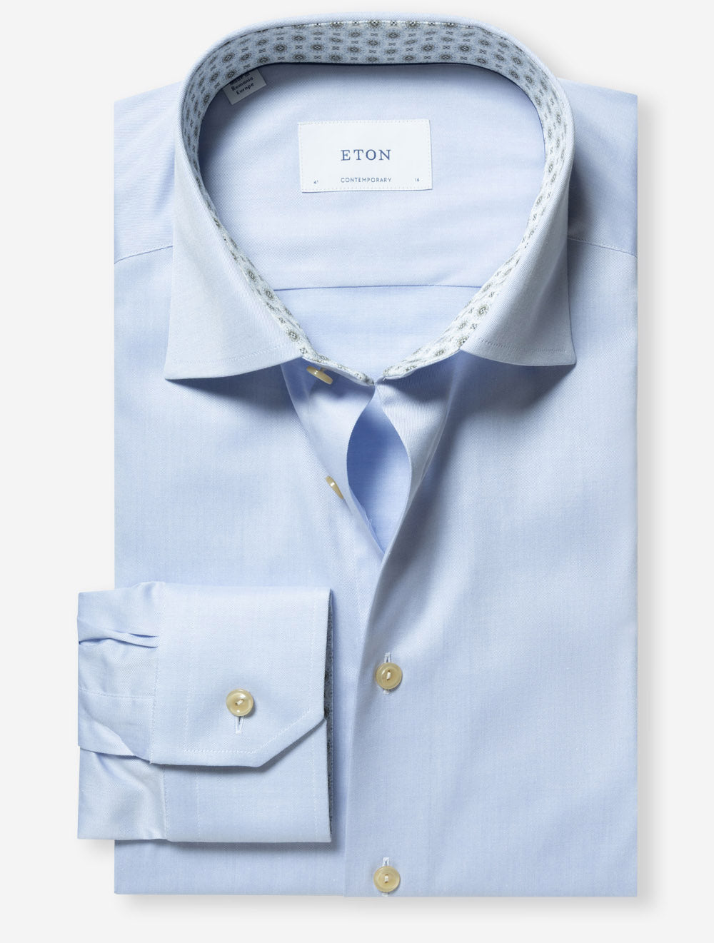 Contemporary Geo Inlay Shirt Blue