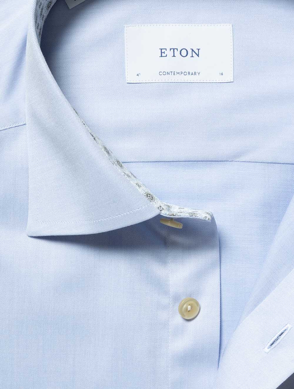 Contemporary Geo Inlay Shirt Blue