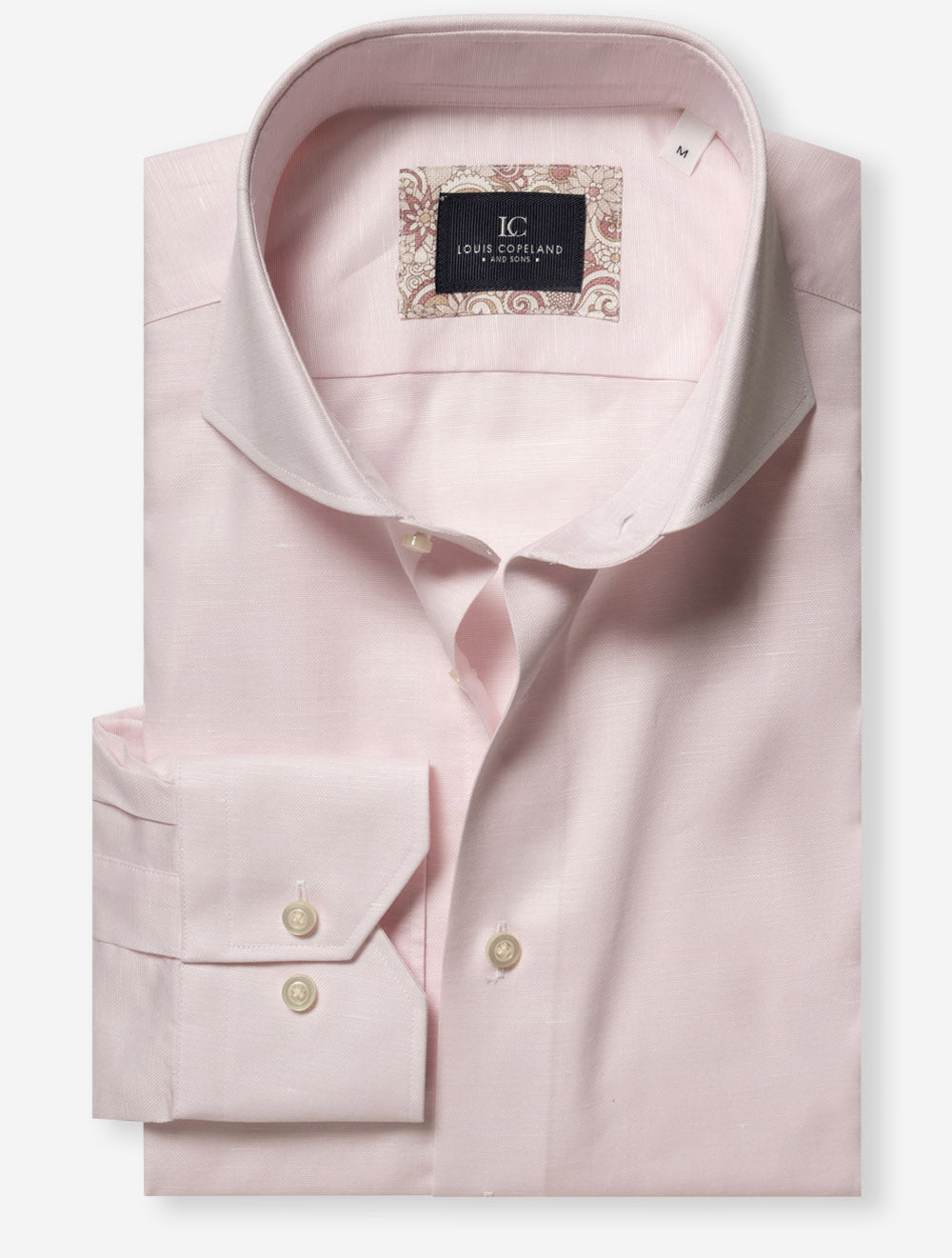 Cotton Linen Plain Shirt Pink