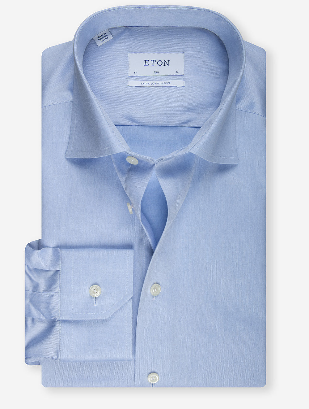 Slim Fit Extra Long Shirt Blue