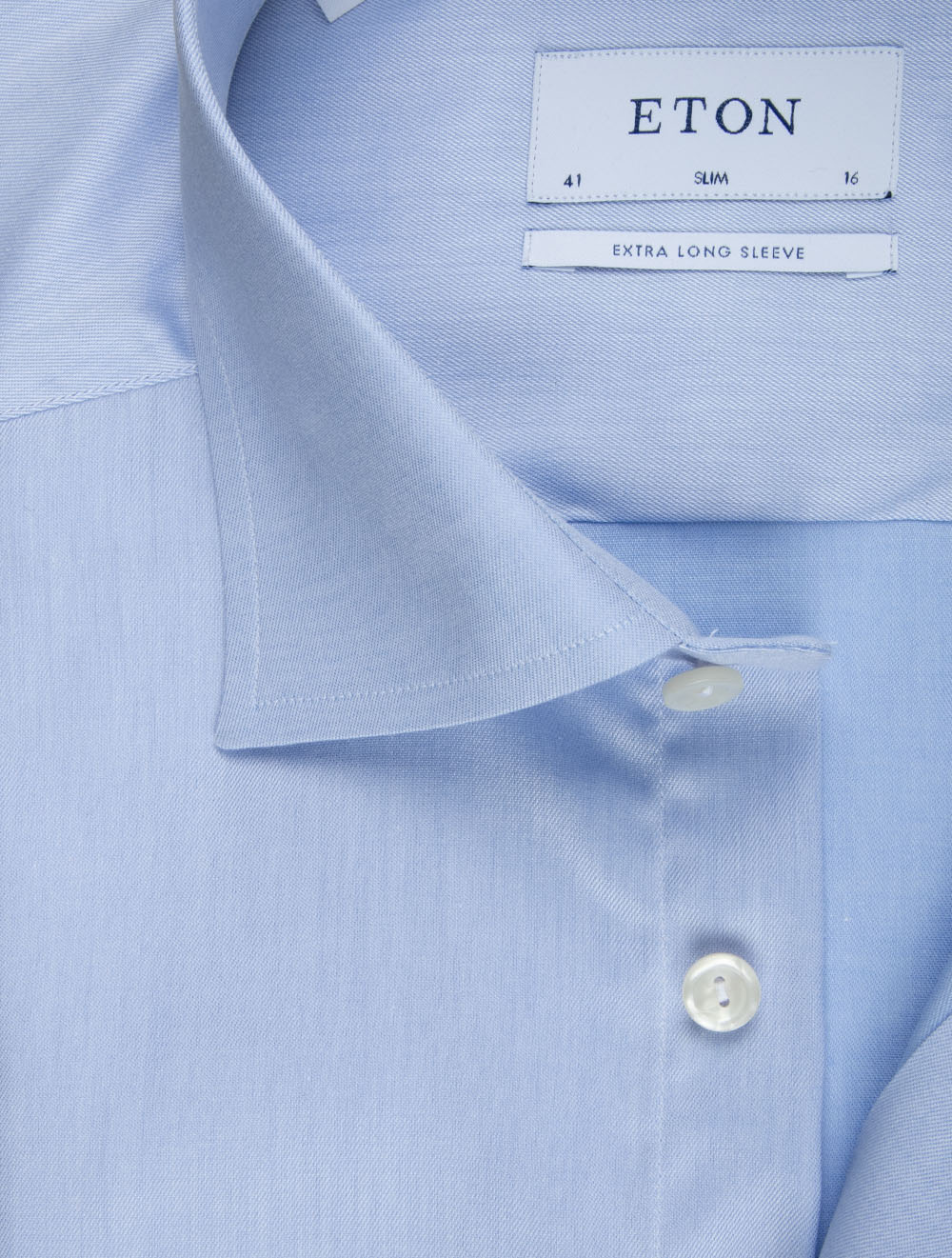 Slim Fit Extra Long Shirt Blue