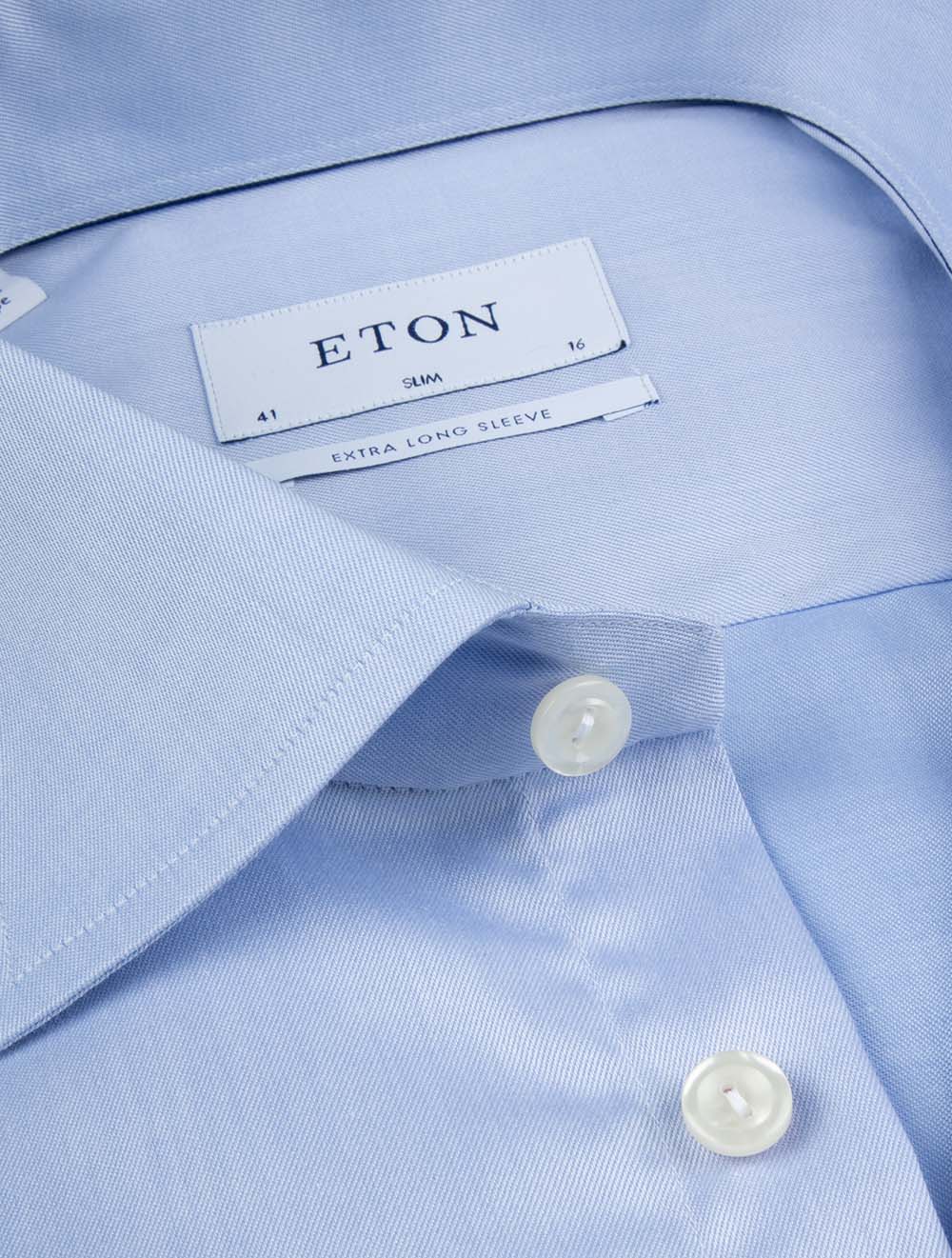 Slim Fit Extra Long Shirt Blue