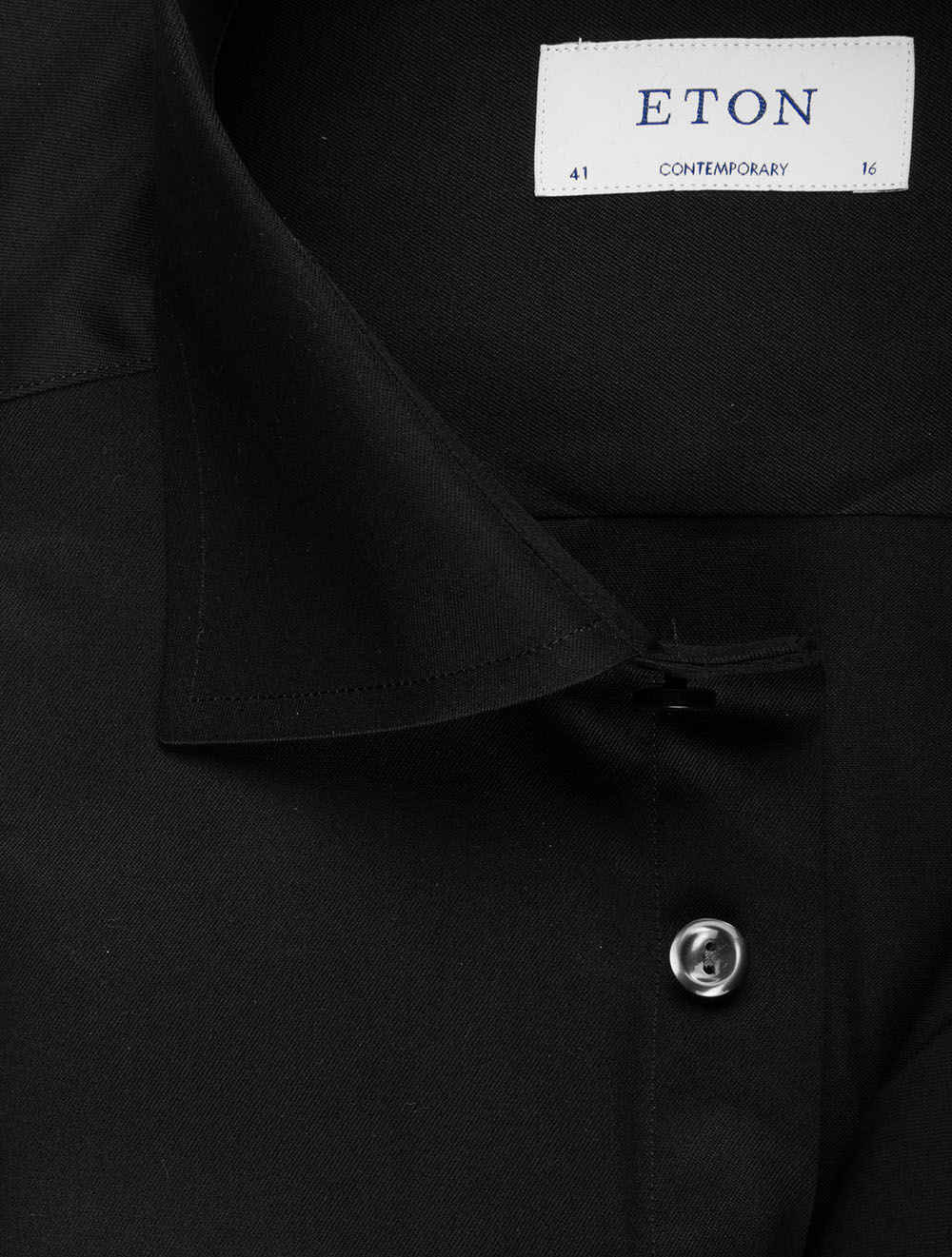 Contemporary Fit Business Shirt Plain Black