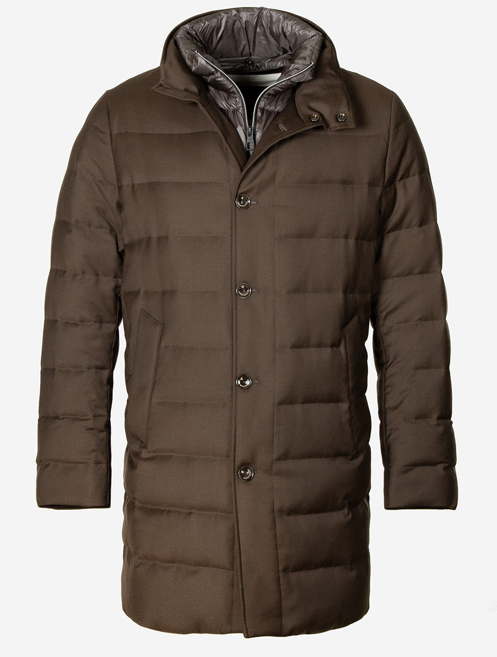 Long Padded Coat Brown