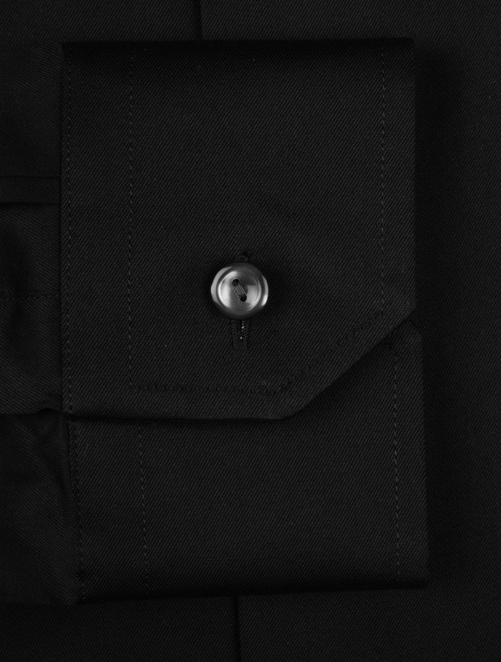 Contemporary Fit Business Shirt Plain Black