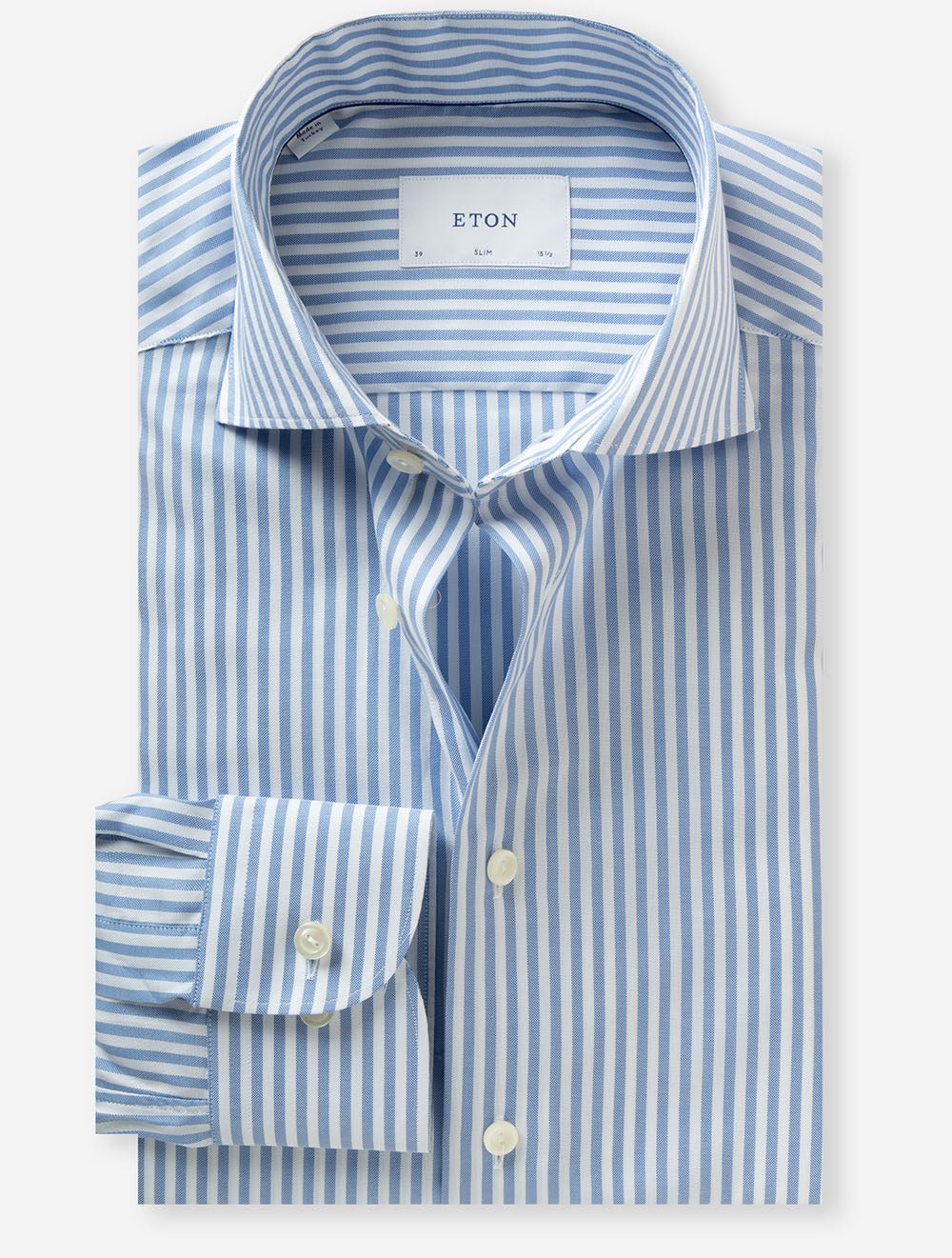 Slim Striped Oxford Shirt Blue