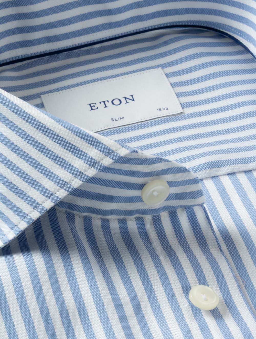 Slim Striped Oxford Shirt Blue